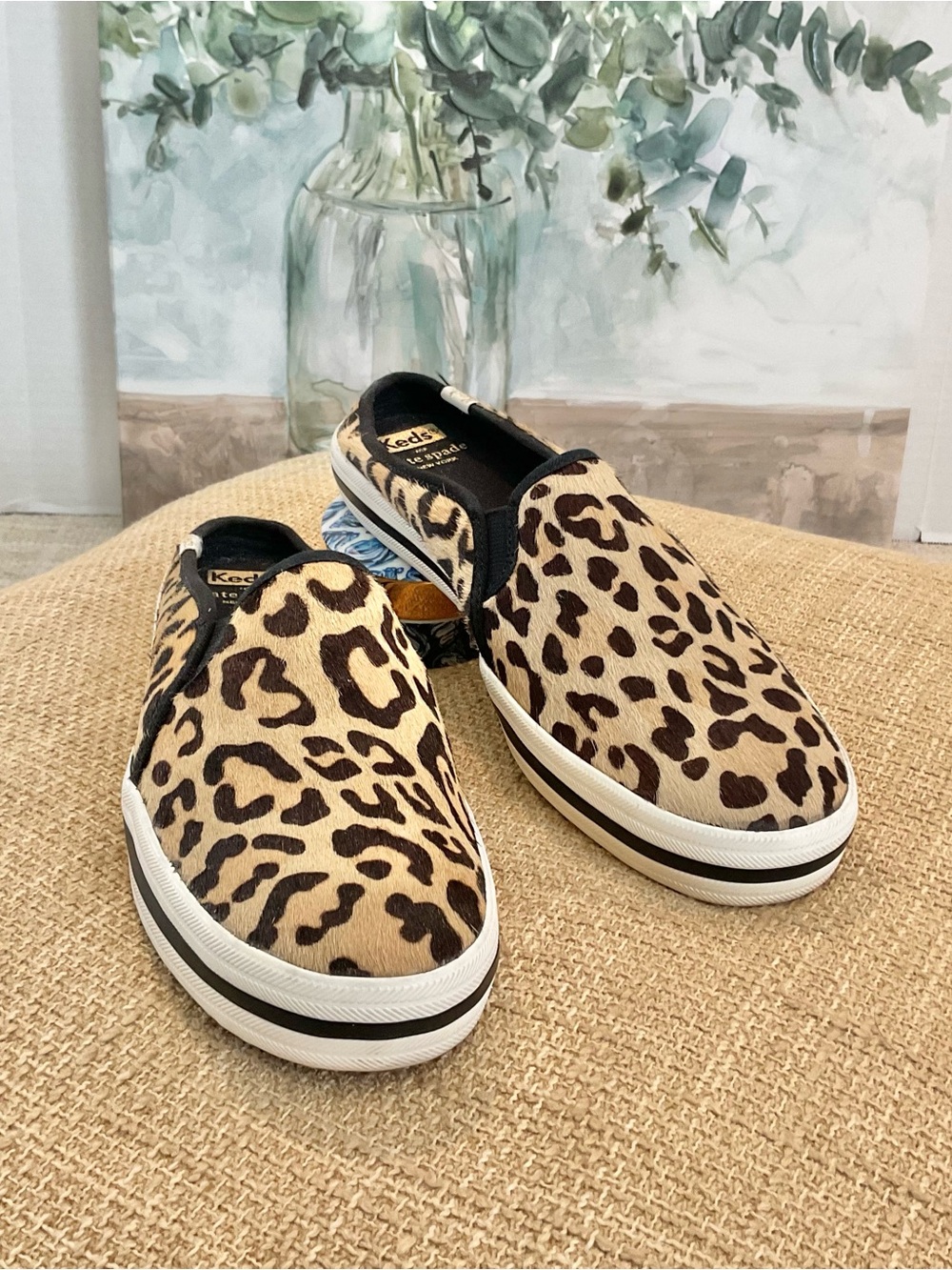 Keds x Kate Spade Double-decker Slip On Sneakers Leopard Size 9, EUC - Picture 2 of 6